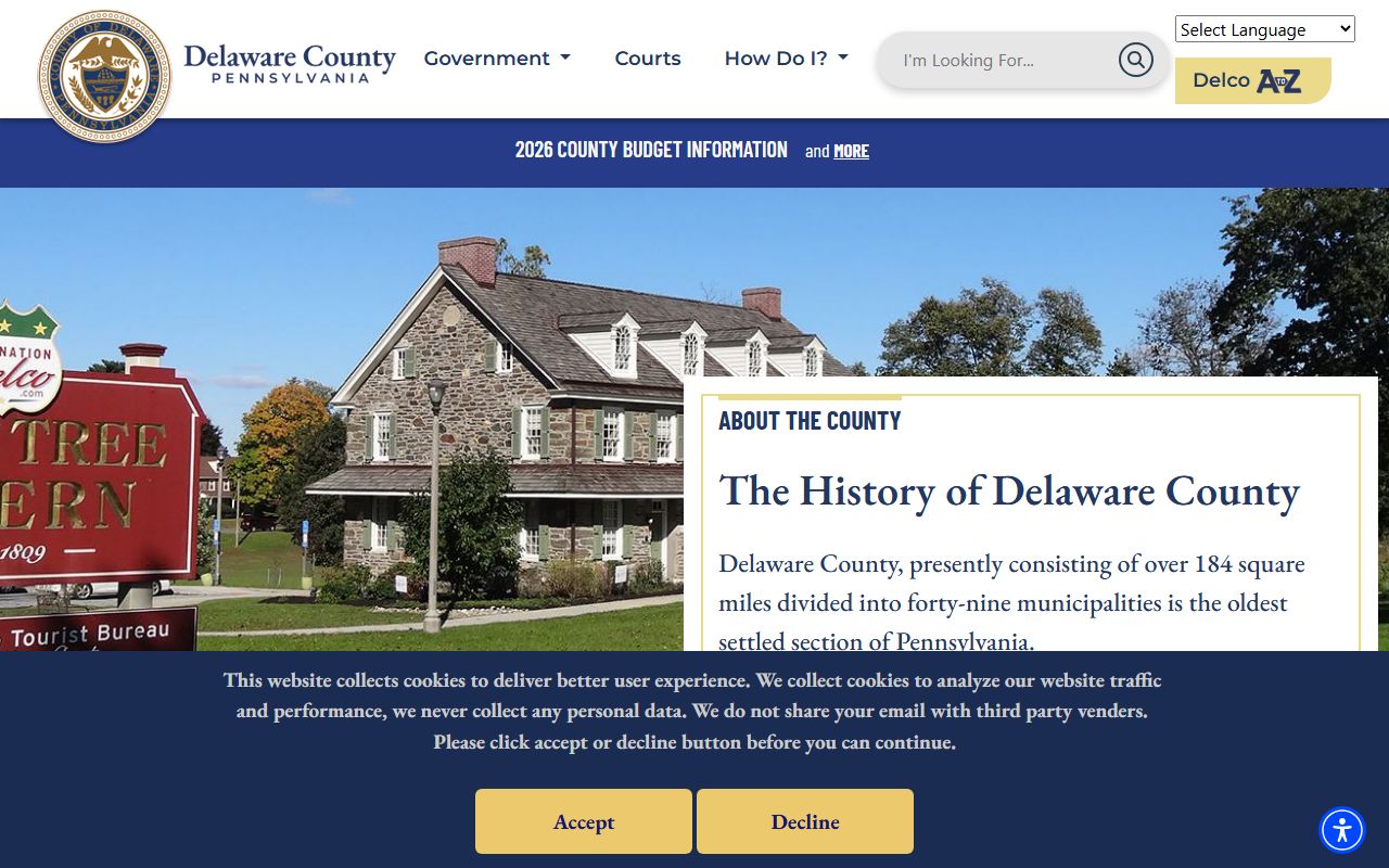Delaware County marriage license Register of Wills homepage