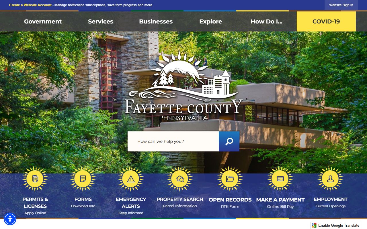 Fayette County marriage license county government resource