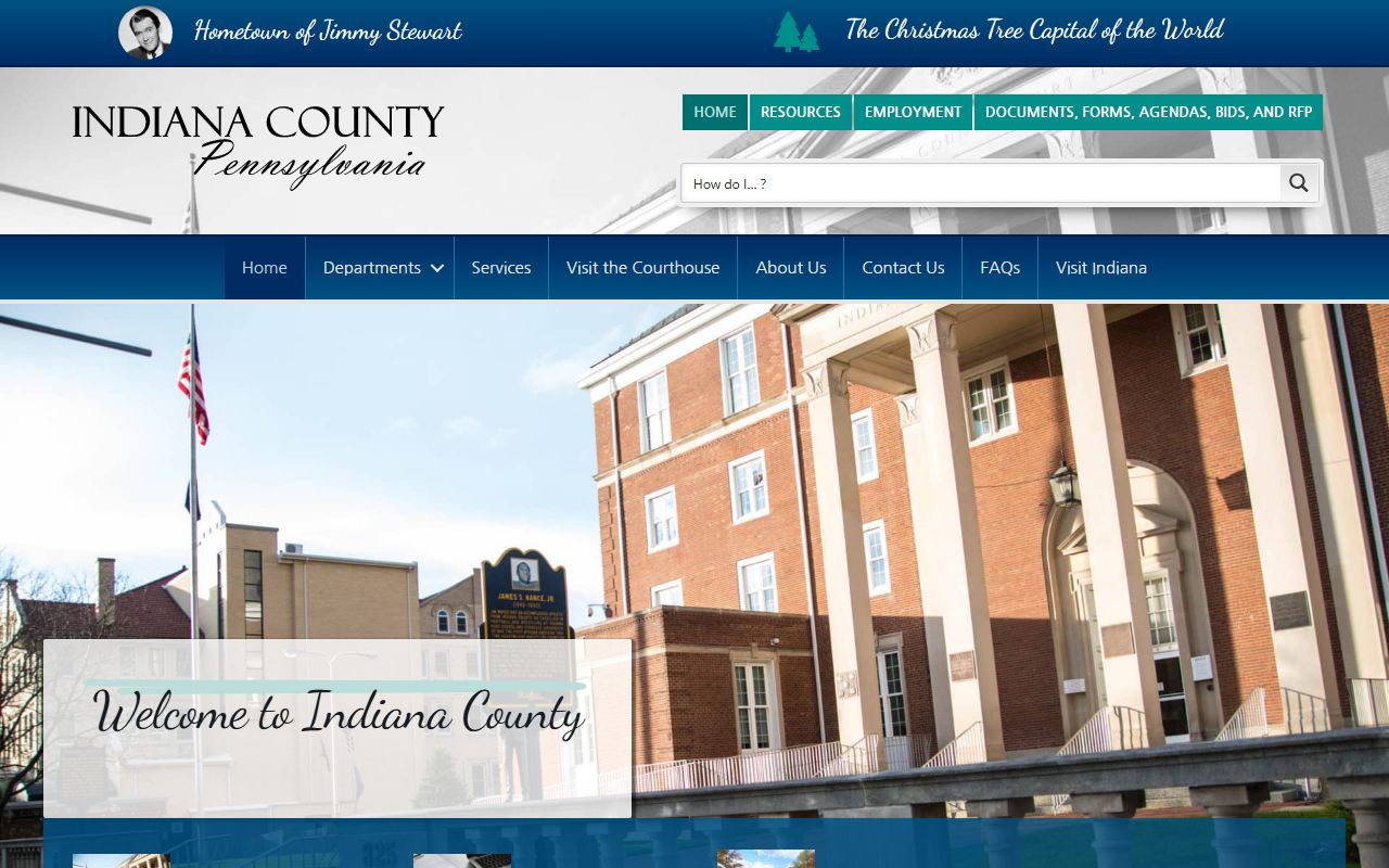 Indiana County Pennsylvania marriage license office homepage